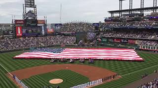 2017 Colorado Rockies Opening Day Lineup Intro \u0026 Flyover