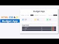 Budget App Using HTML CSS and JavaScript