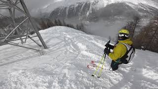 Couloir Philippe: Grands Montets after big Snowfall