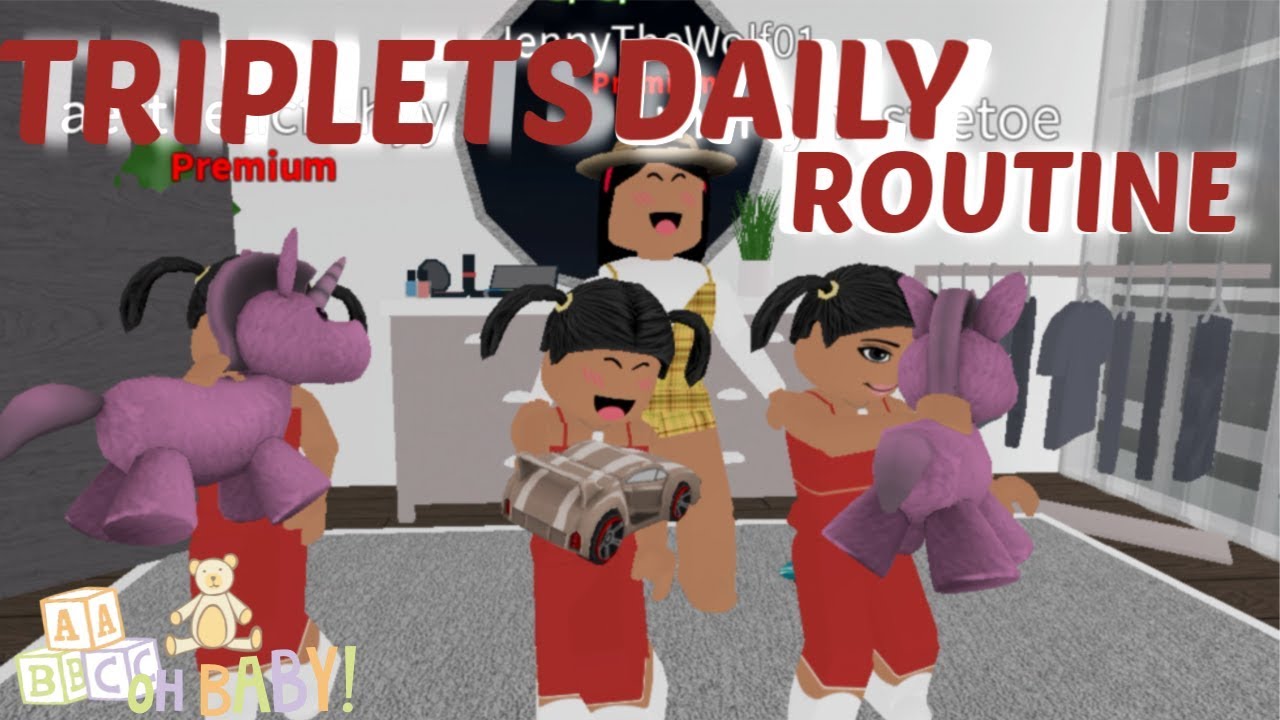 Roblox Bloxburg Triplets Daily Routine Youtube