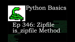 Python Basics Zipfile is zipfile Method
