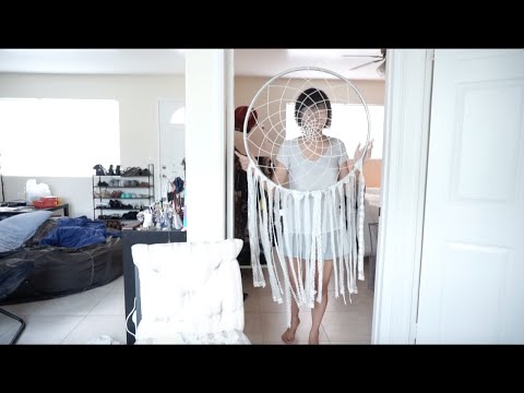 Giant Dream Catcher DIY ( Modern Room Decor under $10) Giant Dream Catcher DIY ( Modern Room Decor under $10)