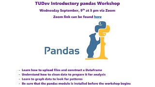 TUDev pandas Workshop!