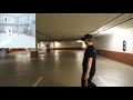 how big is the maximum playspace for oculus quest test in a public parking garage