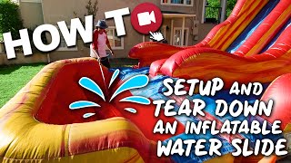 How to setup and tear down a commercial inflatable water slide