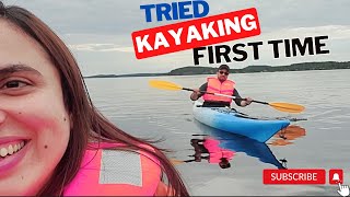 Trying Kayaking for the first time || Lake Sommen, Tranas, Sweden |How to Kayak? | Go Kayaking