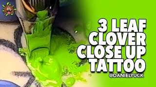 3 Leaf Clover Close Up Tattoo