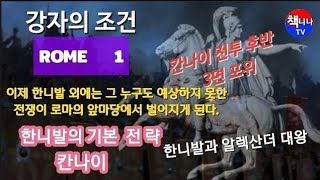 한니발의 기본 전략, 칸나이 전투 후반 완전 포위, 우회기동 전술(1-2)