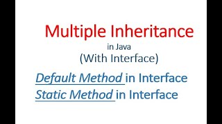 Multiple Inheritance in Java with Interface - Hindi