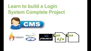 Login system with HTML CSS PHP MYSQL CODEIGNITER tutorial 6