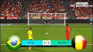 PES 2018 | BRAZIL vs BELGIUM | Full Match & Penalty Shootout | NEYMAR vs HAZARD | Gameplay PC