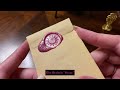 asmr unboxing no talking wax seal kit from kalêndar and making manifestation envelopes