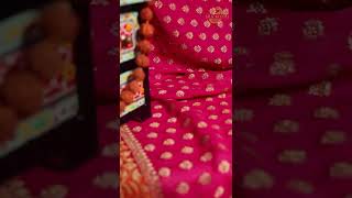 Banarasi Silk Saree | Magenta Pink Khaddi Georgette Banarasi Handloom Saree