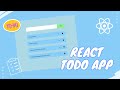 Create a React Todo App with Hooks including Localstorage