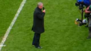 Sir Alex Ferguson address the crowd at Manchester United v Swansea - 12 May 2013