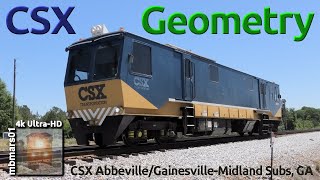 [7a][4k] CSX Geometry Car GMS-2 and Trains on Abbeville/Gainesville-Midland Subs, GA 05/07-11/2020