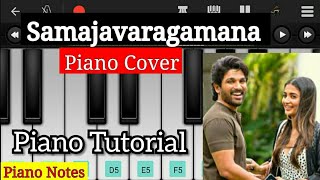 #AlaVaikunthapuramuloo - Samajavaragamana Piano Notes - Easy Prefect Piano Tutorial - Allu Arjun