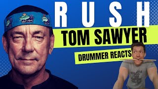 RUSH - TOM SAWYER - DRUMMER REACTS (PLUS LESSON)