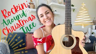 Rockin' Around the Christmas Tree - Acoustic BEGINNER Guitar Lesson #guitar #beginnerguitar