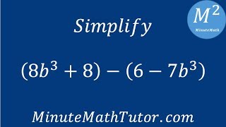 Simplify (8b^3+8)-(6-7b^3)