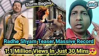 Radhe Shyam Glimpse Teaser Creates Massive Record by Crossing 1.1 Million Views In Just 30 Minutes