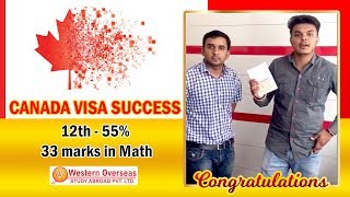 Canada Visa with 55% Marks in 12th, (33 in Math)