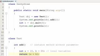 59. Instance Method returning value in Java Programming (Hindi)