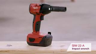 OVERVIEW of Hilti's SIW 22-A universal class cordless 22V impact wrench