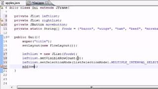 Java Programming Tutorial 72 Multiple Selection List YouTube