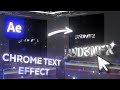 Liquid Chrome Text Animation Tutorial | After Effects