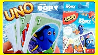 Finding Dory UNO Game!  FUN Finding Dory Games Mattel Toy! Dory, Nemo, Hank & Finding Dory Character