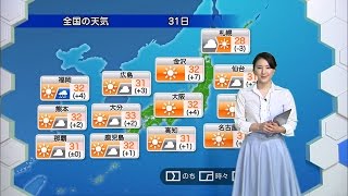 ★お天気キャスター解説★ 8月31日(水)の天気