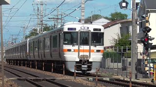 [中央線最西端の踏切] JR東海313系+211系 B406+K1編成 水道踏切通過