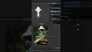 Switch Viewport shading for Smurf Cat meme - low poly 3d model game character in Blender