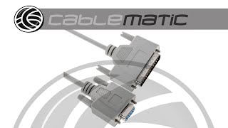 Serial cable for POS compatible with EPSON DB25 male to DB9 female - distributed by CABLEMATIC ®