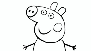 Peppa Pig ペッパピッグのペッパをお絵かき【イラスト アニメ】教養