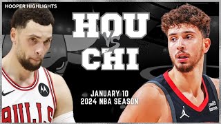 Chicago Bulls vs Houston Rockets  Game Highlights | Jan 10 | 2024 NBA Season