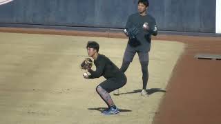 【日ハム新人合同自主トレ】ドラフト2位 大学No １キャッチャー進藤勇也のキャッチボール【日本ハムファイターズ自主トレ2024年1月15日 鎌ヶ谷】