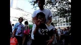 渋谷ハチ公前 肩もみプロジェクト 吉本芸人 キクチゆいさん