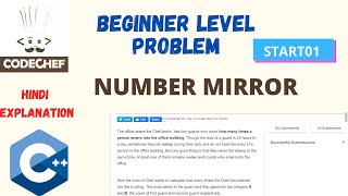 Number mirror -START01 | codechef beginner level solution in c++ | hindi video