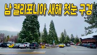 남 캘리포니아 새해 첫 눈구경(Idlywild park New Year's first snow viewing)