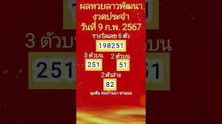 ครวจผลหวยลาวพัฒนางวดประจำวันที่ 9 ก พ 2567