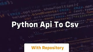 python api to csv