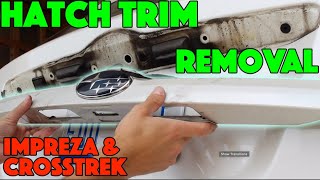 How to: Subaru Crosstrek Hatch Trim Removal + Impreza (Tail Gate Panel) 2012-22