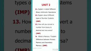 bcom 1st FIT unit wise important questions FUNDAMENTALS OF INFORMATION TECHNOLOGY|