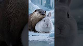 The Most Adorable Love Story: Otter and Rabbit’s Protective Bond! 🦦🐇 #Goals