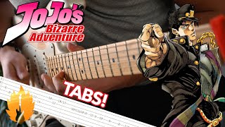 【TABS】JoJo's Bizarre Adventure: Stardust Crusaders OST Guitar Lesson - Jotaro Theme - ジョジョの奇妙な冒険 BGM