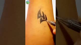 DIY band tattoo design on hand🔥🔥#shorts #viral #tattoo