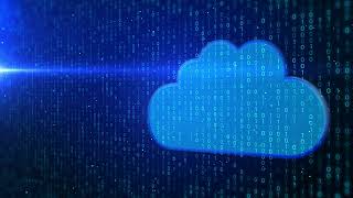 #4K Blue #Cloud #computing online storage binary code numbers Loop #Background.