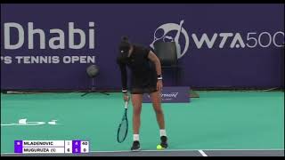 Mladenovic vs Muguruza (Mladenovic commits 5 double faults in last game of the match after being40-0